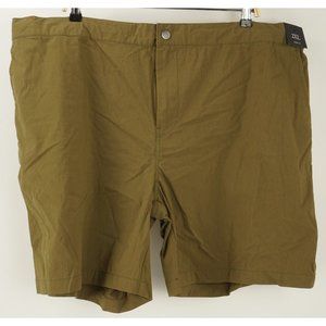 New Treasure & Bond Mens 2XL Slim Olive Green Stretch Jersey Elastic Chino Short